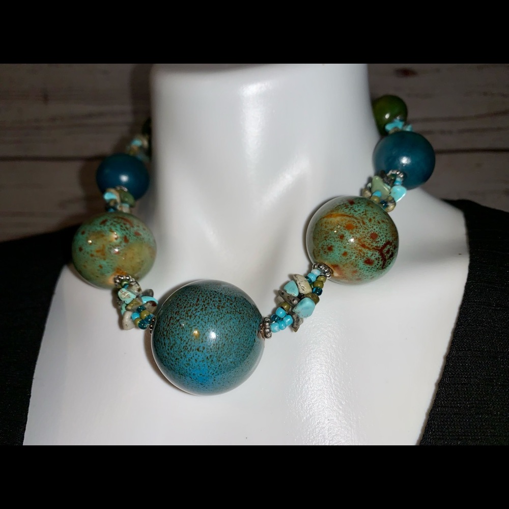 Chunky Ceramic Sphere Necklace - image 3